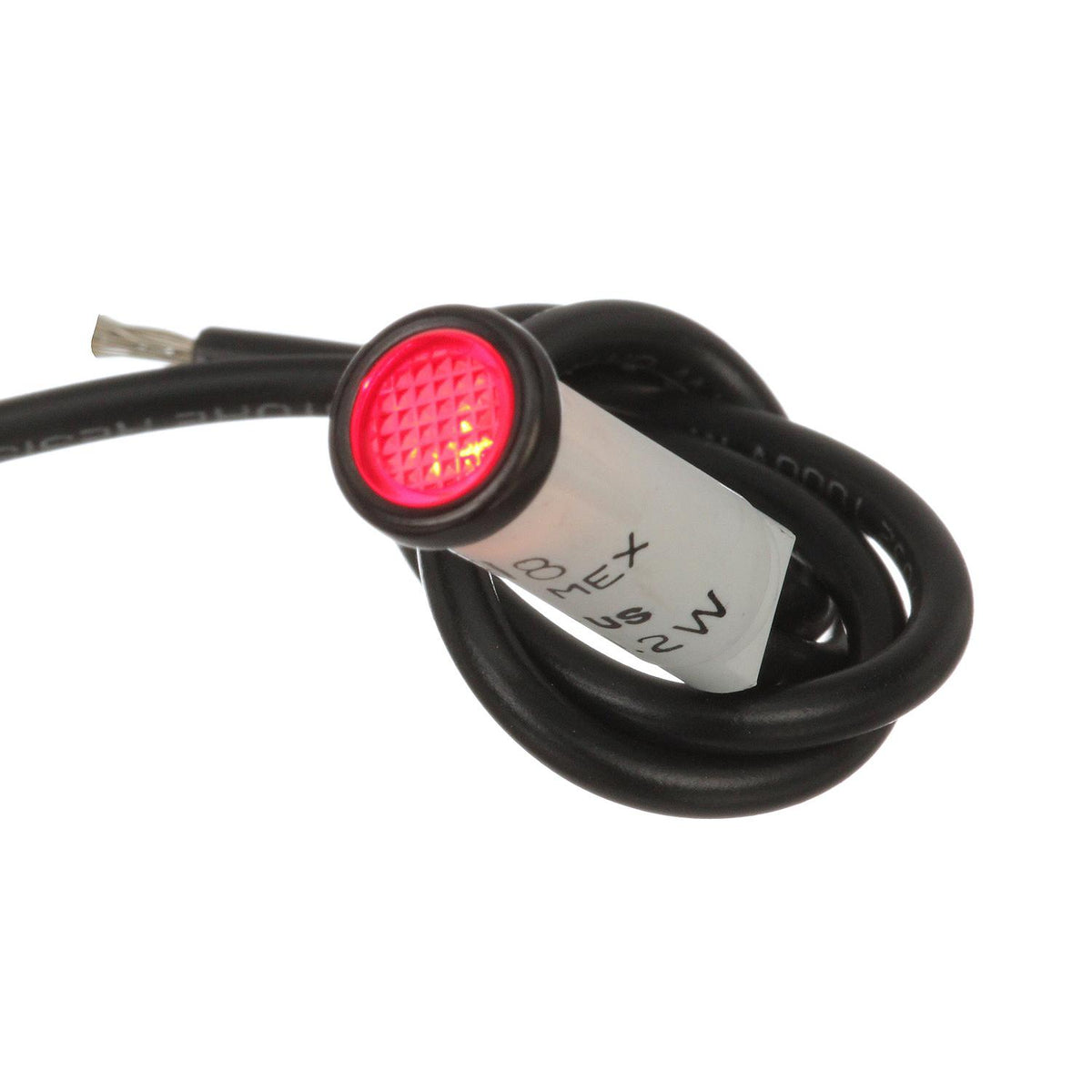 Incandescent Red Indicator Light, 14V, 6 in. Lead Wires, 5/16 in. Light