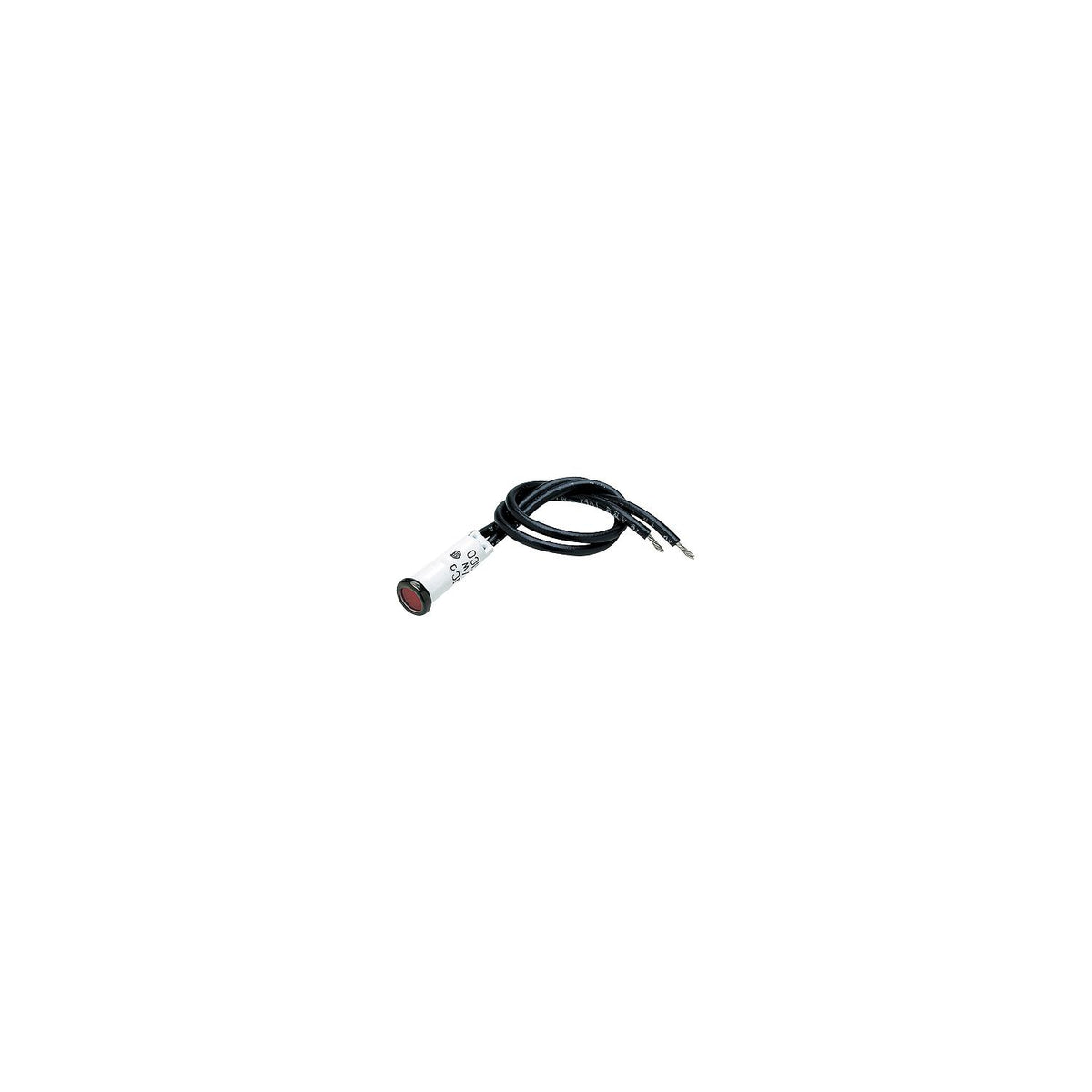 Incandescent Red Indicator Light, 14V, 6 in. Lead Wires, 5/16 in. Light