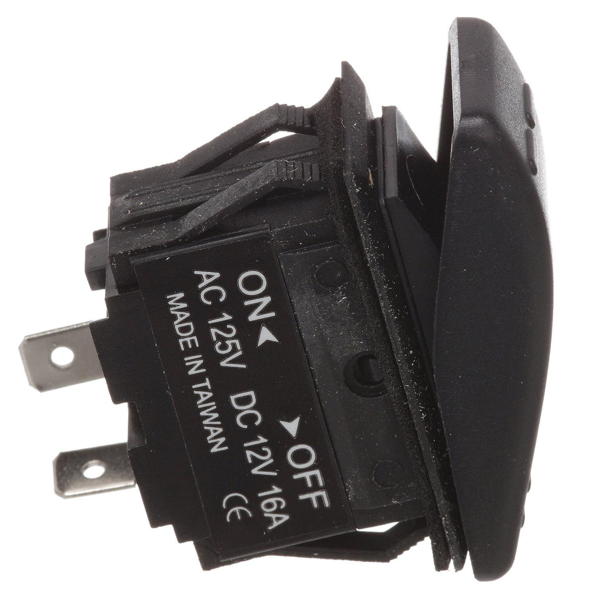 Non-Illuminated Rocker Switch, ON-OFF SPST Black