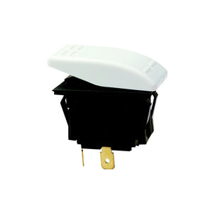 Non-Illuminated Rocker Switch, ON-OFF-ON DPDT White