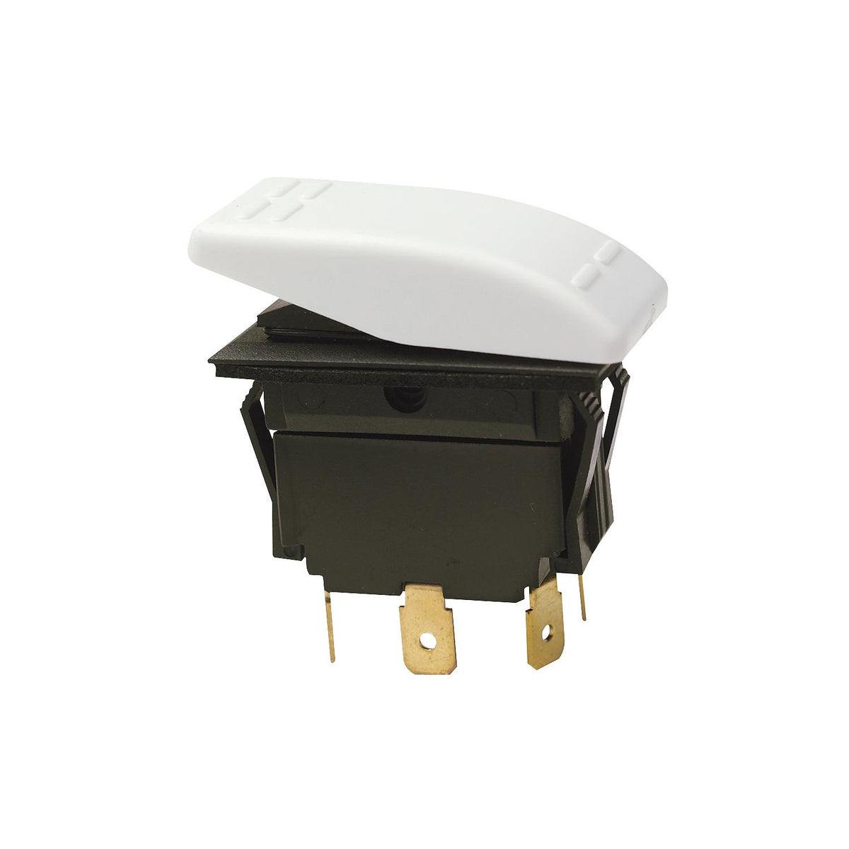 Non-Illuminated Rocker Switch, ON-OFF-ON DPDT White