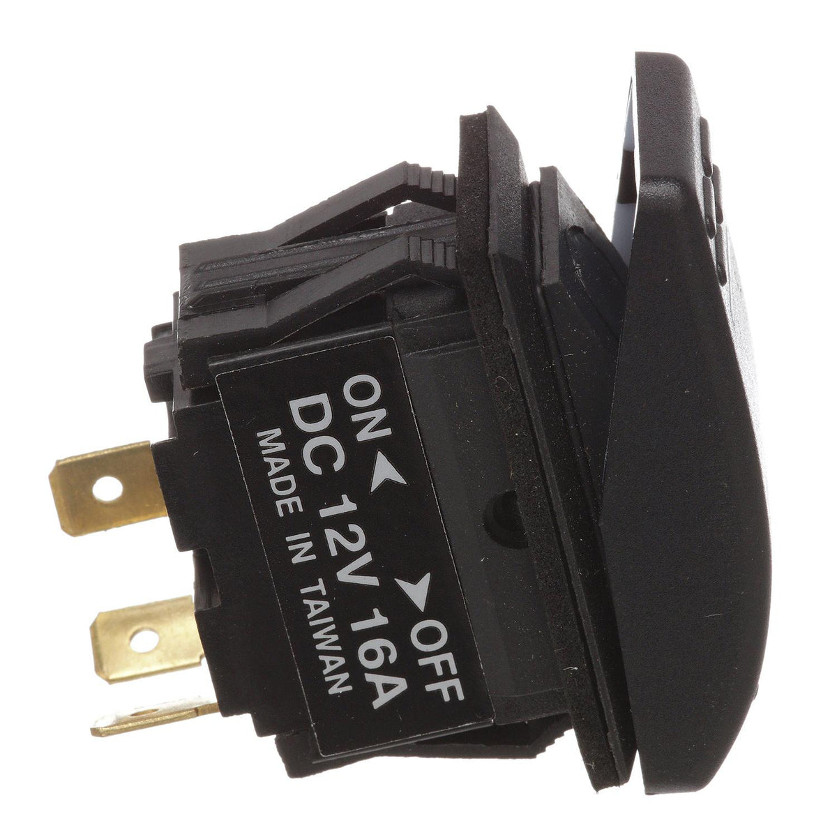 Illuminated Rocker Switch, ON-OFF SPST Black