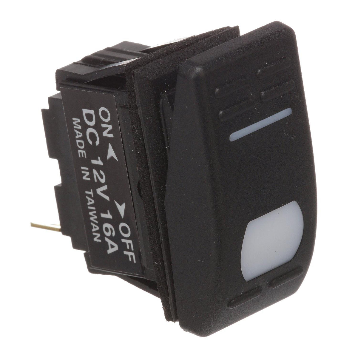 Illuminated Rocker Switch, ON-OFF SPST Black