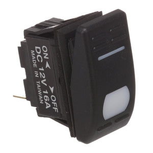 Illuminated Rocker Switch, ON-OFF SPST Black