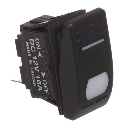 Illuminated Rocker Switch, ON-OFF SPST Black
