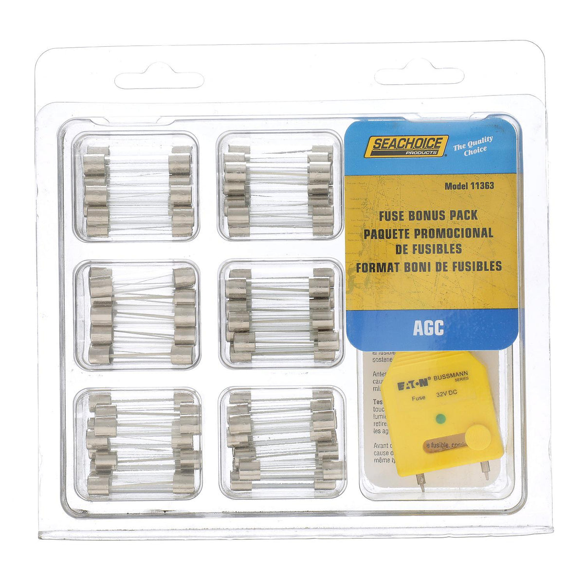 AGC Fuse Bonus Pack, Contains 60 Assorted AGC Fuses & Tester
