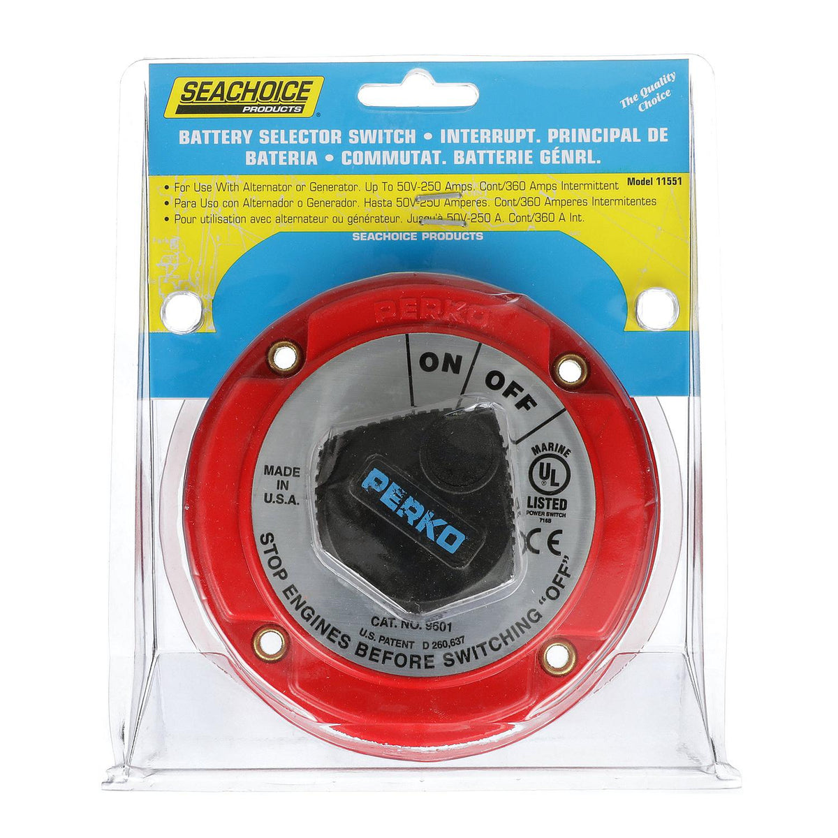 Battery Select Switch, Disconnect Isolator Cutoff, 12 -50V