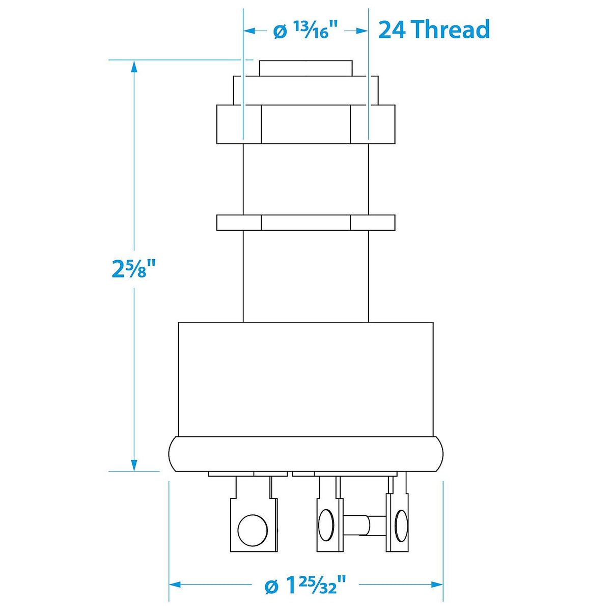 3 Position Heavy Duty Ignition Starter Switch