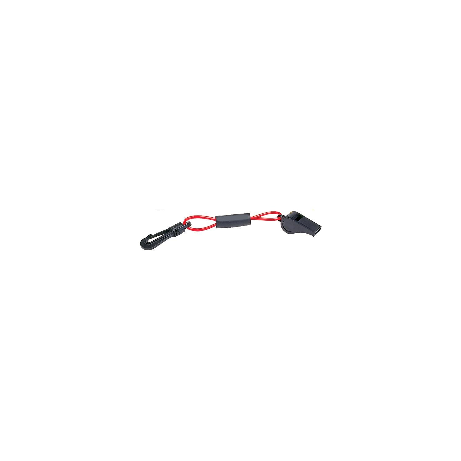 Whistle w/ Lanyard, Red/Black