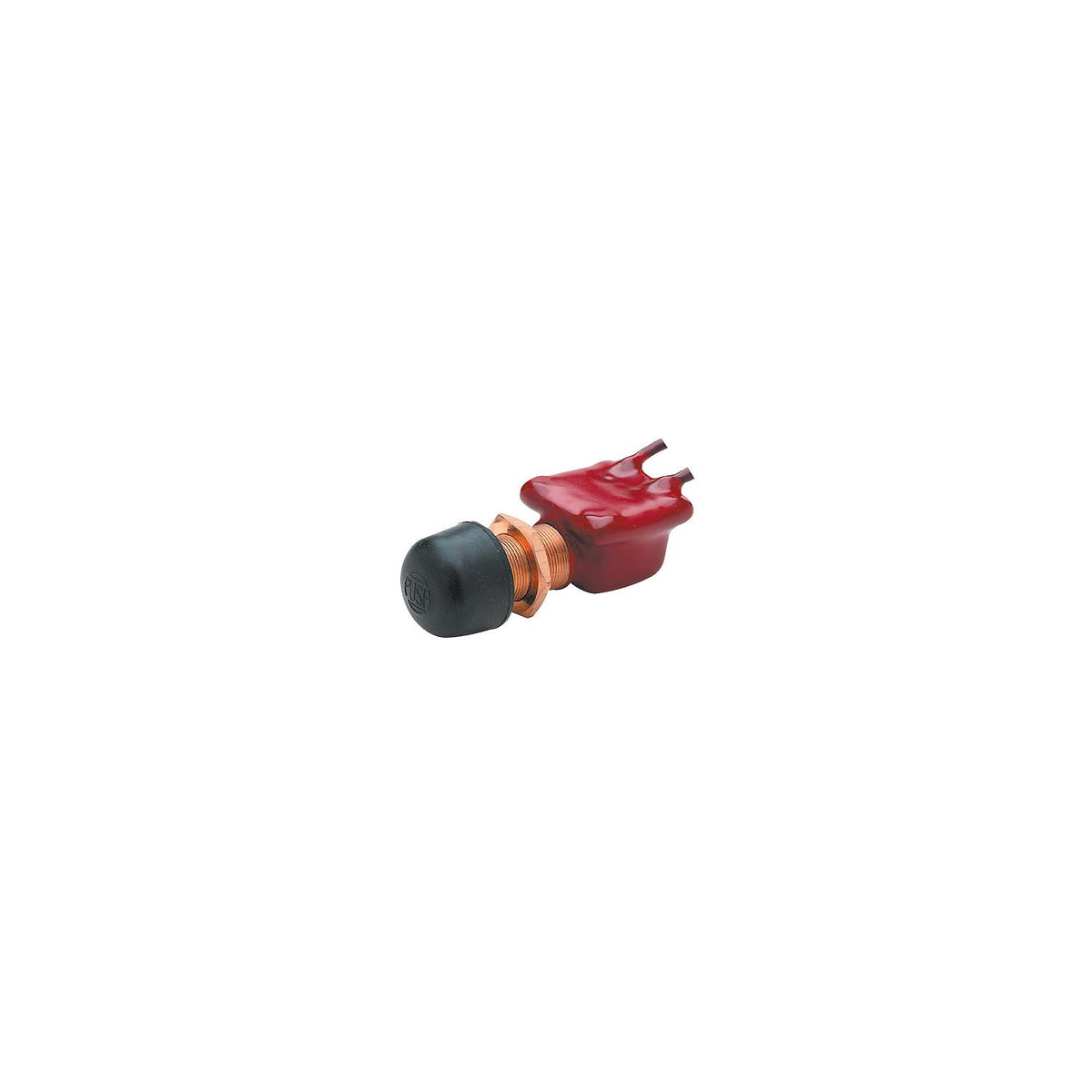 2-Position Off/Momentarily On Push Button Switch, 6-36V, 18 Gauge Wire Leads