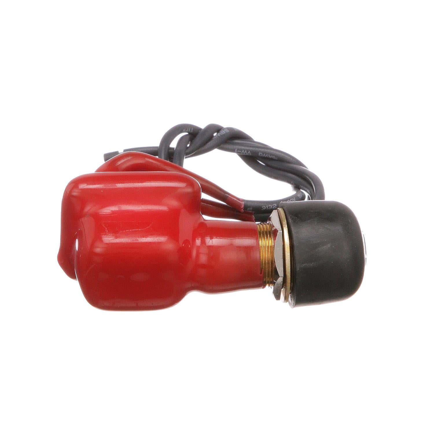 2-Position Off/Momentarily On Push Button Switch, 6-36V, 18 Gauge Wire Leads