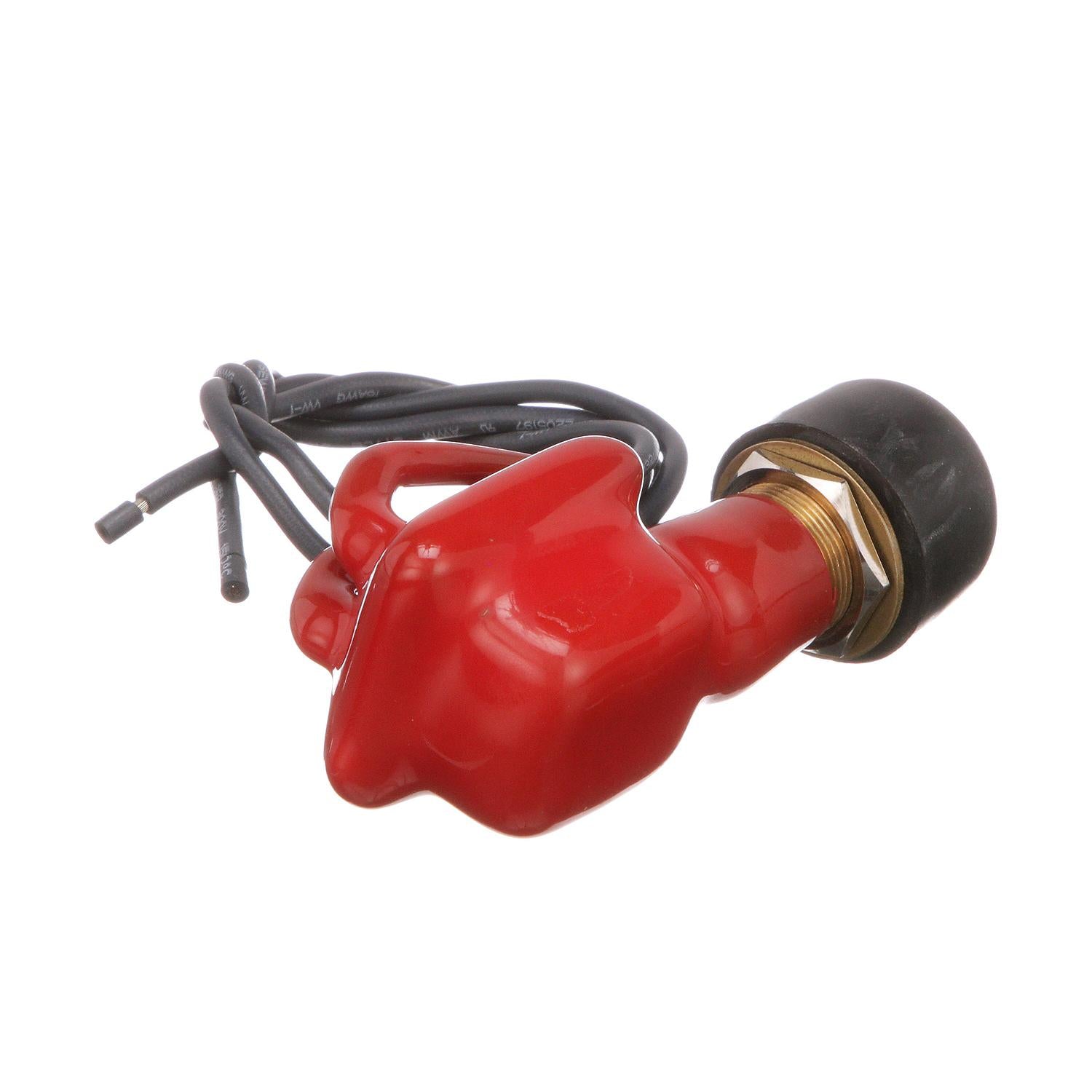 2-Position Off/Momentarily On Push Button Switch, 6-36V, 18 Gauge Wire Leads