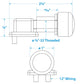 2-Position Off/Momentarily On Push Button Switch, 6-36V, 18 Gauge Wire Leads