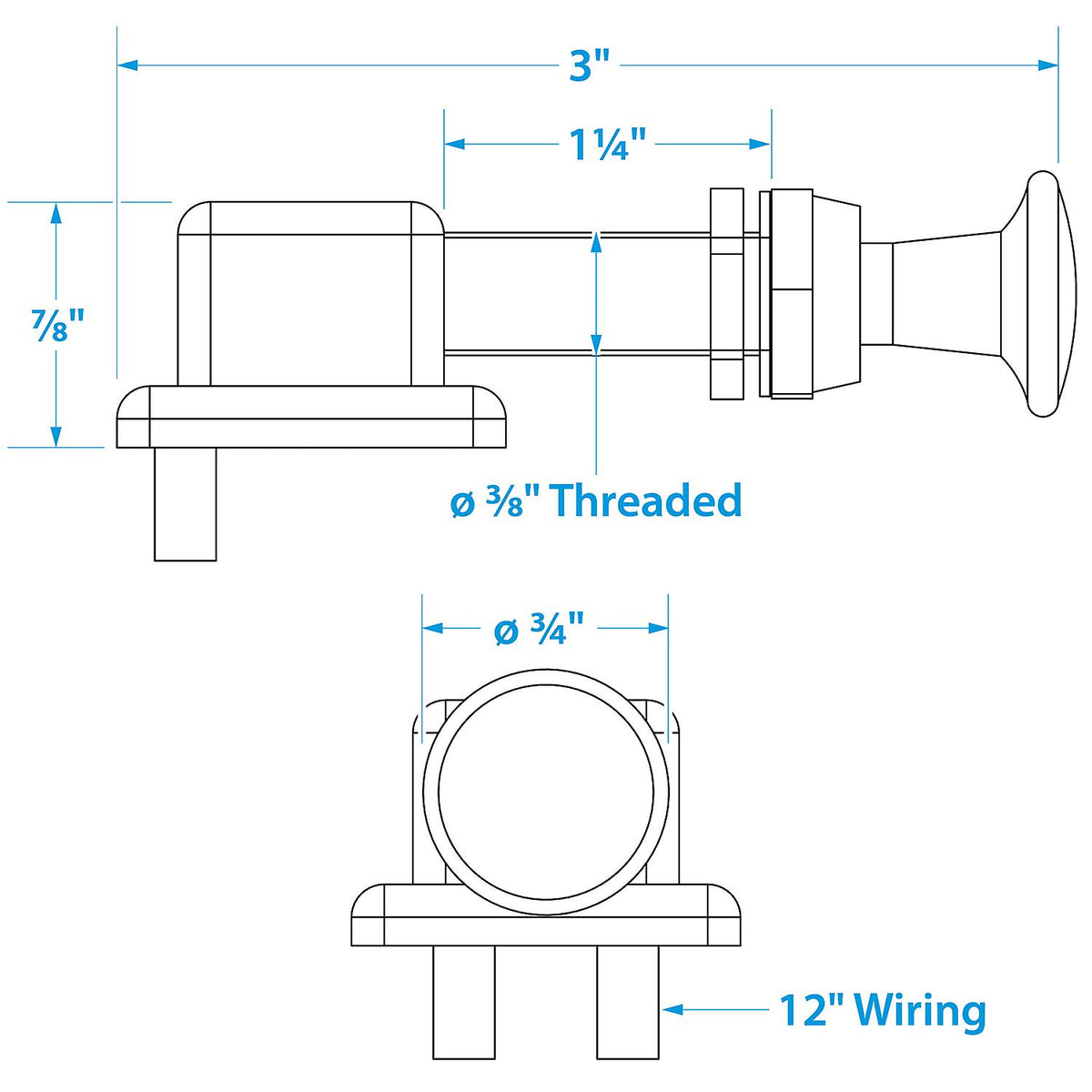 Off/On Push-Pull Switch, 2 Position