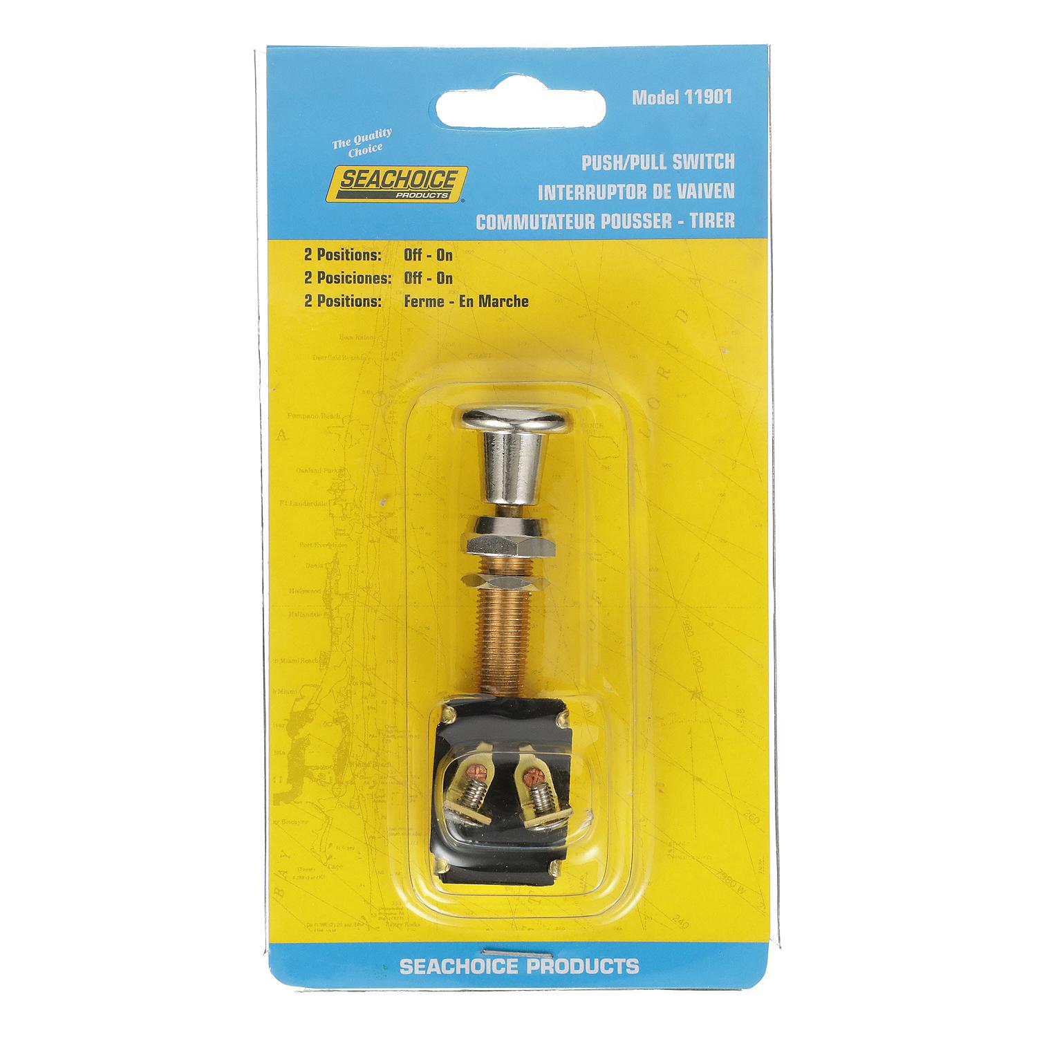 Heavy Duty 2-Position Push-Pull Switch, On/Off