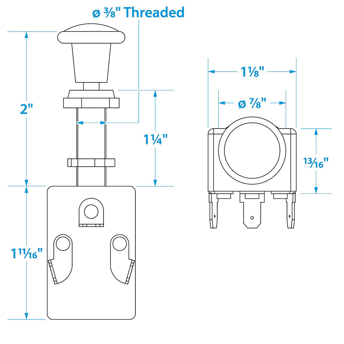3-Position Push-Pull Switch