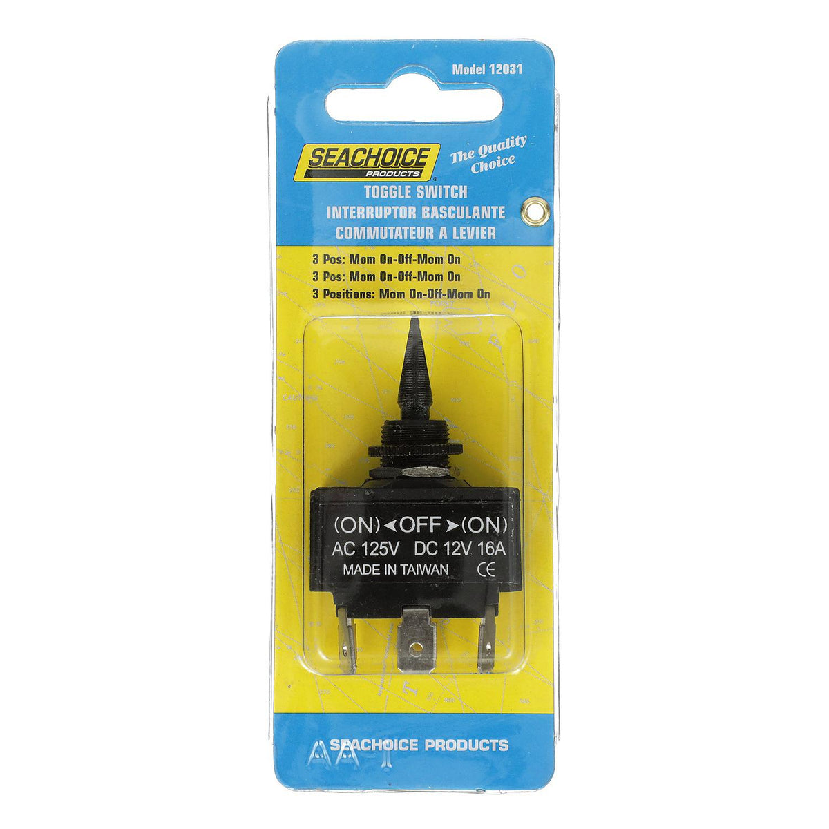 3-Position Toggle Switch, Mom On/Off/Mom On