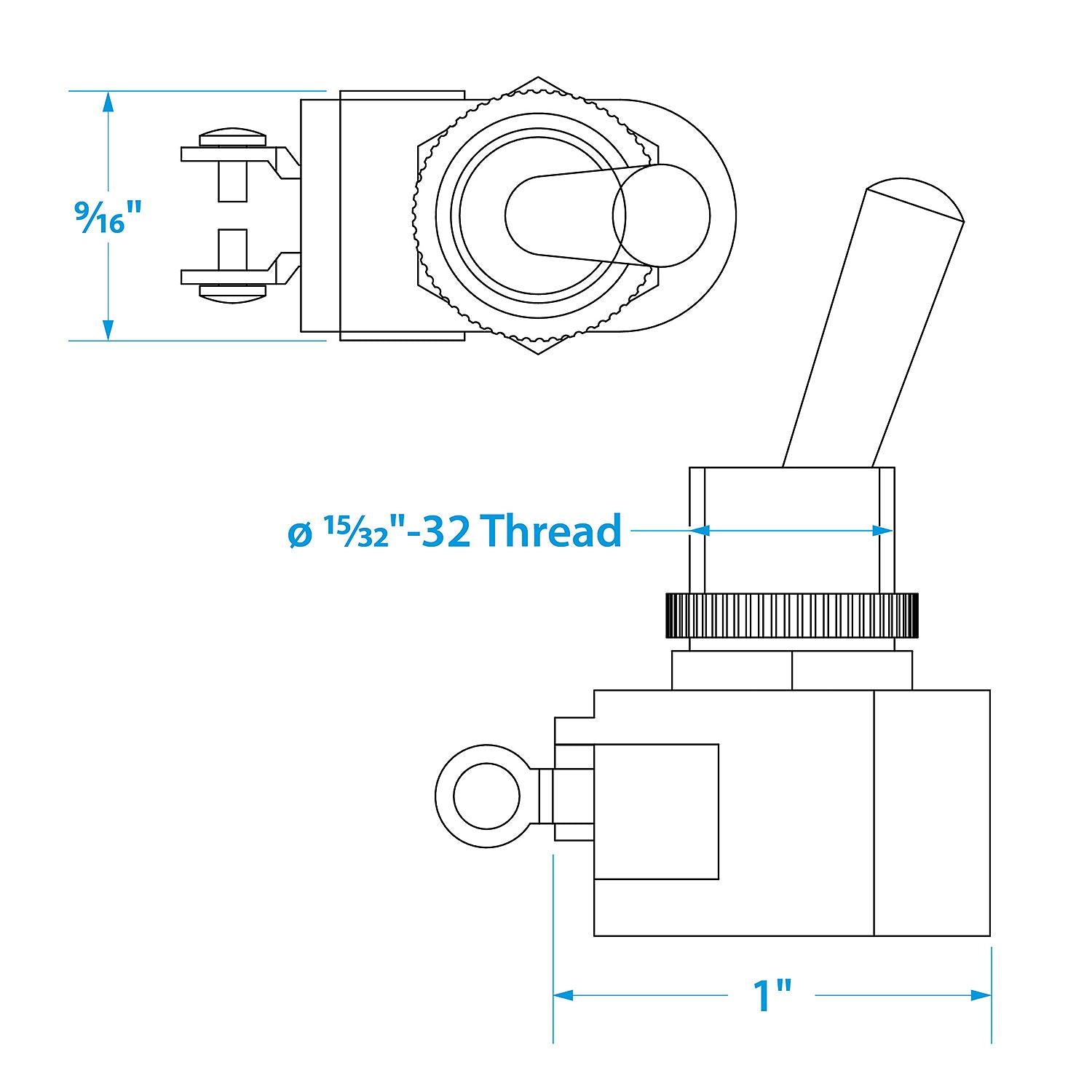 2-Position Heavy Duty Toggle Switch, On/Off, 2 Screw Type Terminals