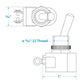 2-Position Heavy Duty Toggle Switch, On/Off, 2 Screw Type Terminals