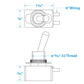 2-Position Heavy Duty Toggle Switch, On/Off, 6 in. Wire Leads