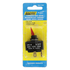2-Position Illuminated Toggle Switch, On/Off