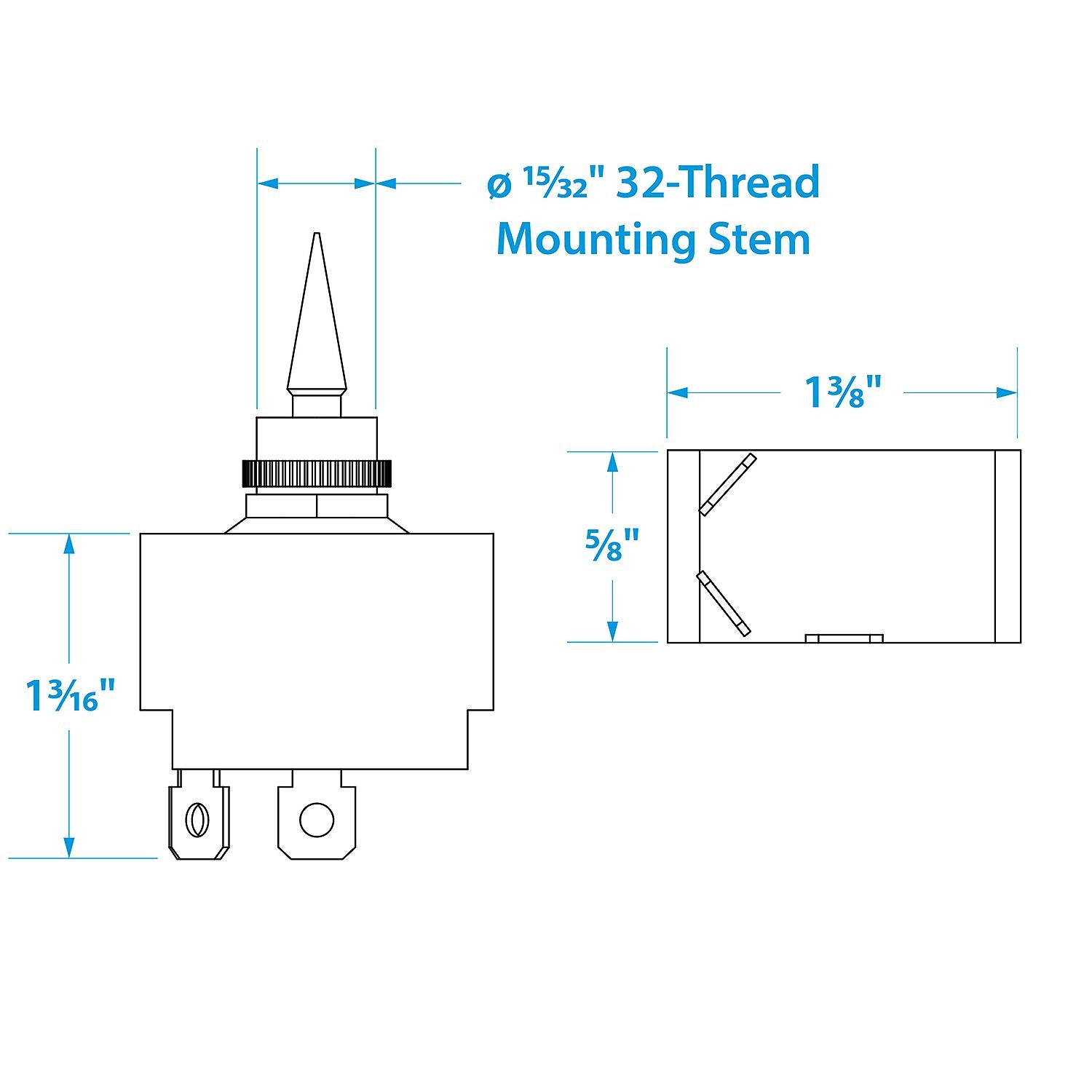 2-Position Illuminated Toggle Switch, On/Off