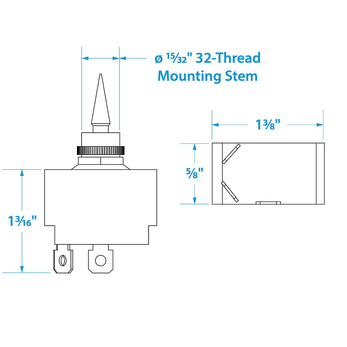2-Position Illuminated Toggle Switch, On/Off