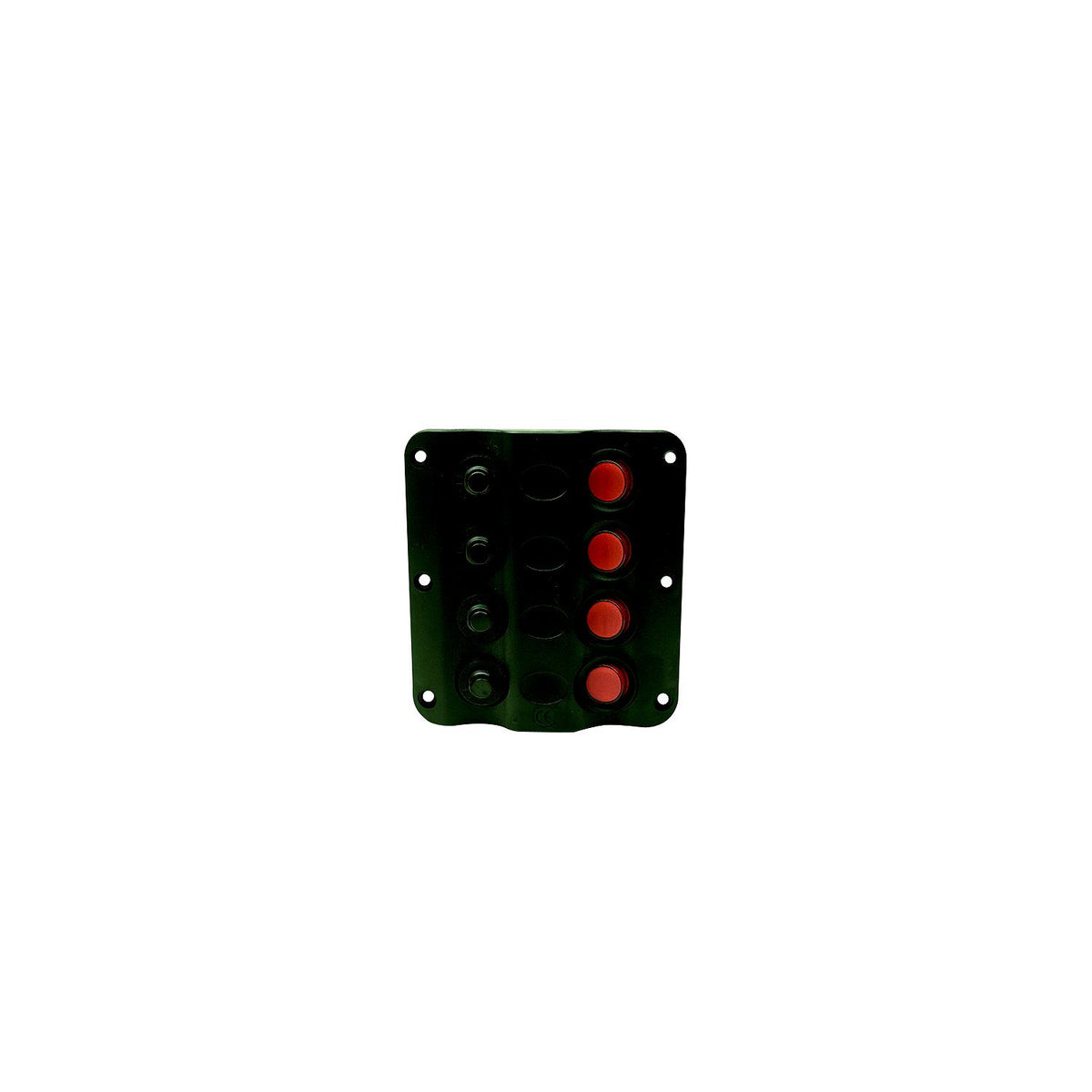 LED 12V 4-Switch Distibution Panel, Pre-Wired, 4 Gang