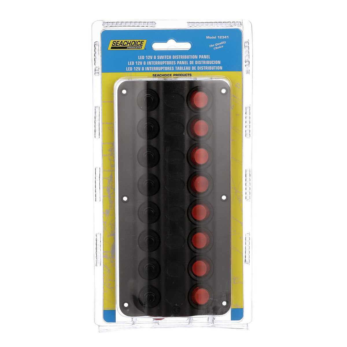 LED 12V 8-Switch Distibution Panel, Pre-Wired, 8 Gang