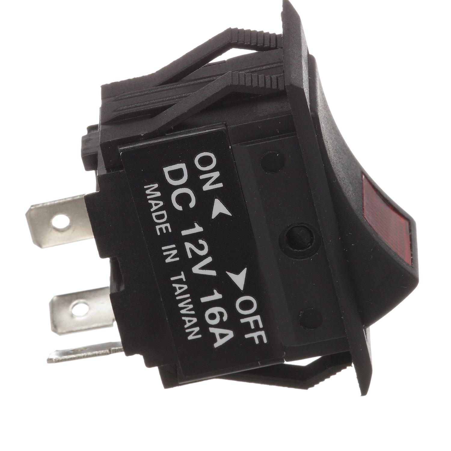 Illuminated Rocker Switch, 3 Terminal, On/Off