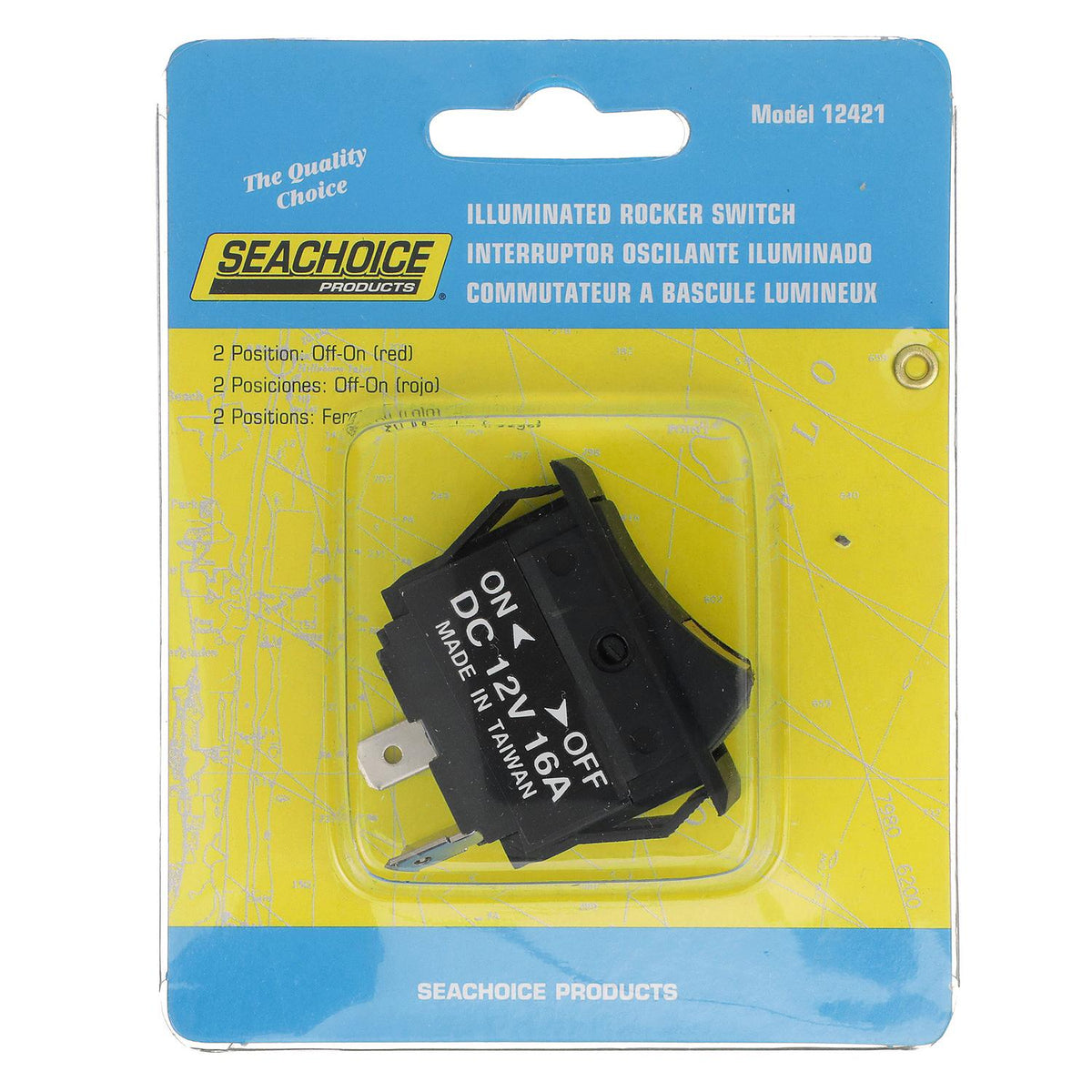 Illuminated Rocker Switch, 3 Terminal, On/Off