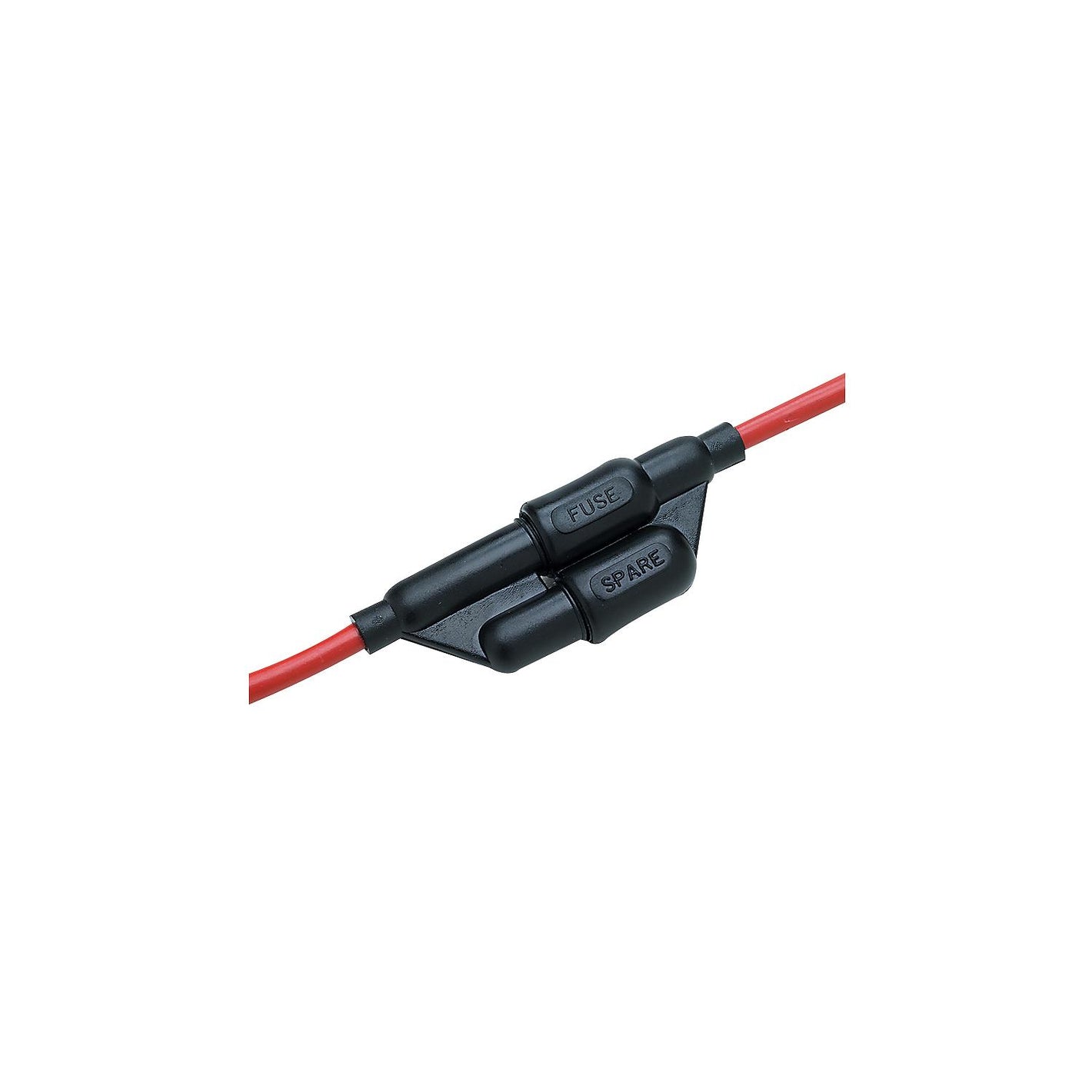 In-Line Fuse Holder w/ Spare Fuse Compartment, Waterproof, 30 Amp Fuse