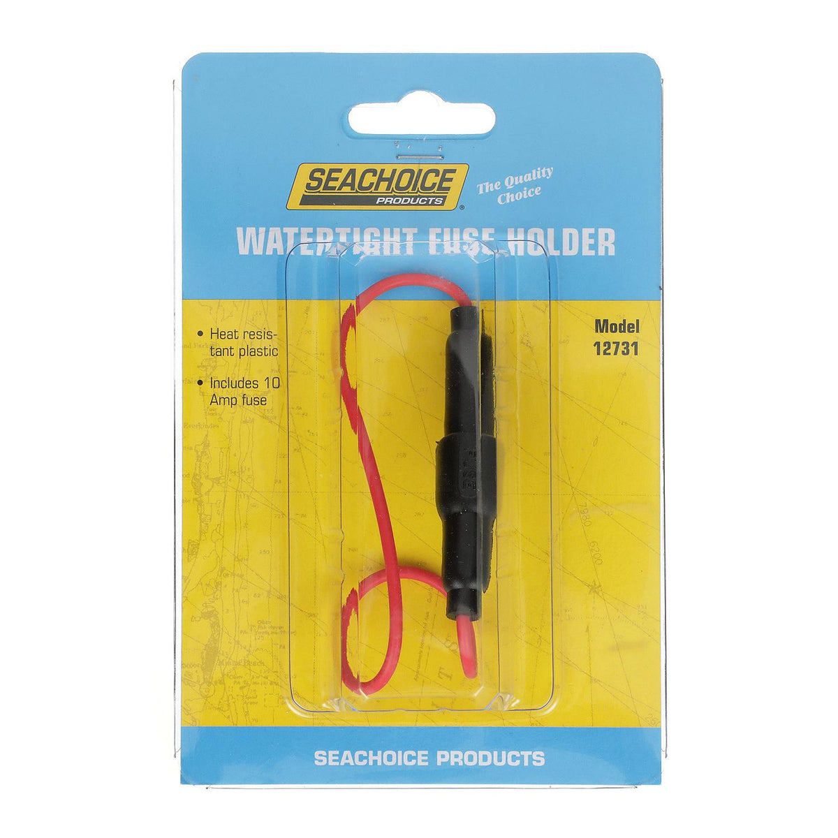 in-Line Fuse Holder w/ Fuse, Waterproof, 10 Amp Fuse
