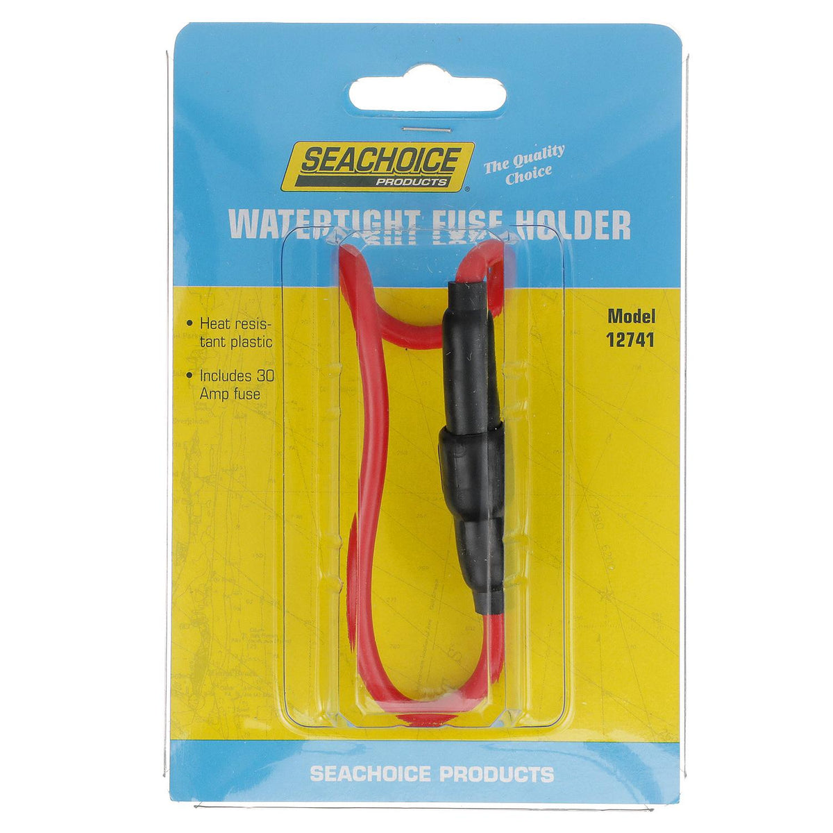 in-Line Fuse Holder w/ Spare Fuse Compartment, Waterproof, 30 Amp Fuse