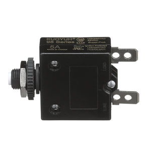 Circuit Breaker, Push to Reset, 5 Amp