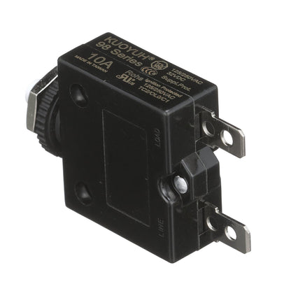 Circuit Breaker, Push to Reset, 10 Amp