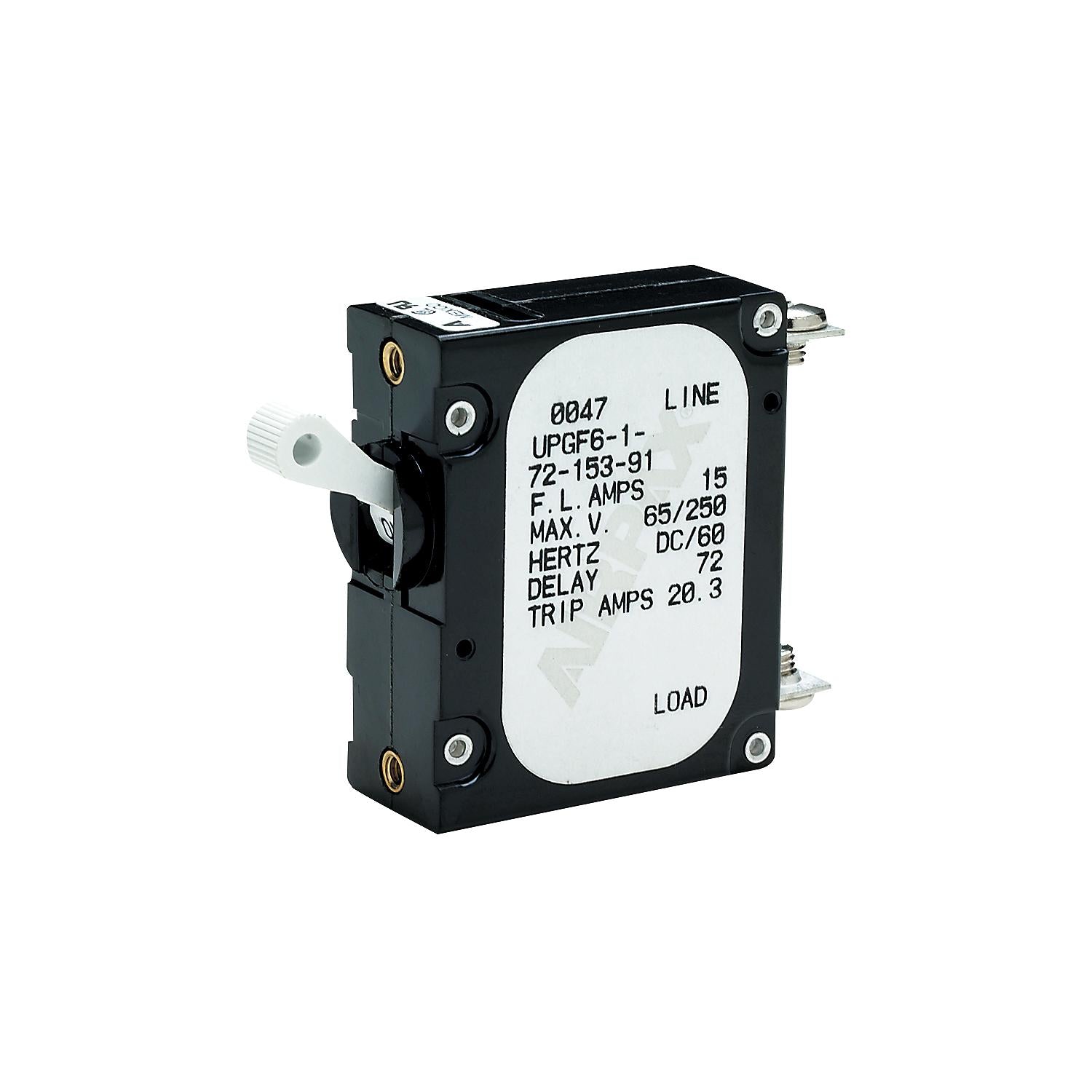 AC/DC Panel Breaker w/ Single White Actuator