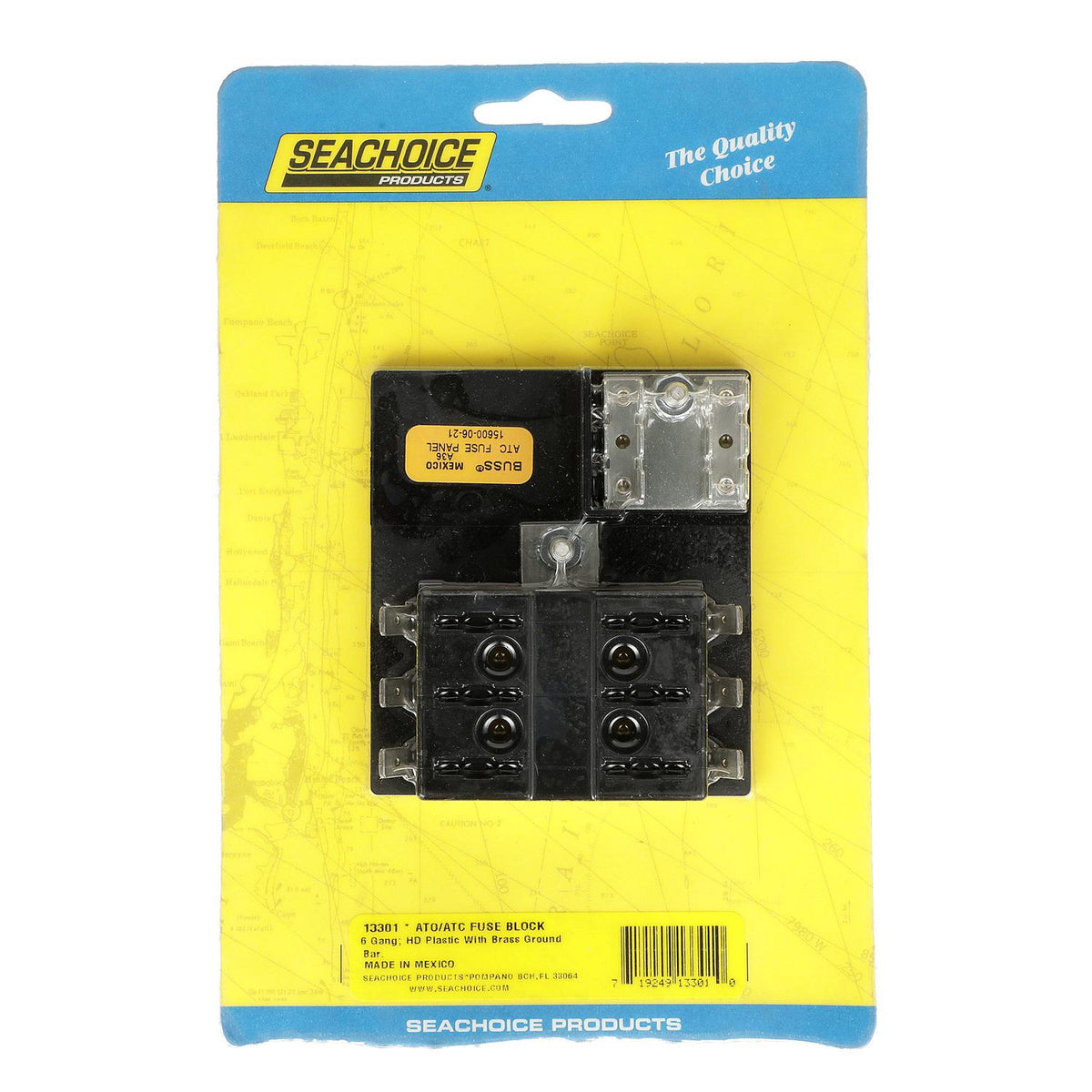 Fuse Block ATO/ATC, 6 Gang Ground Bar 12V