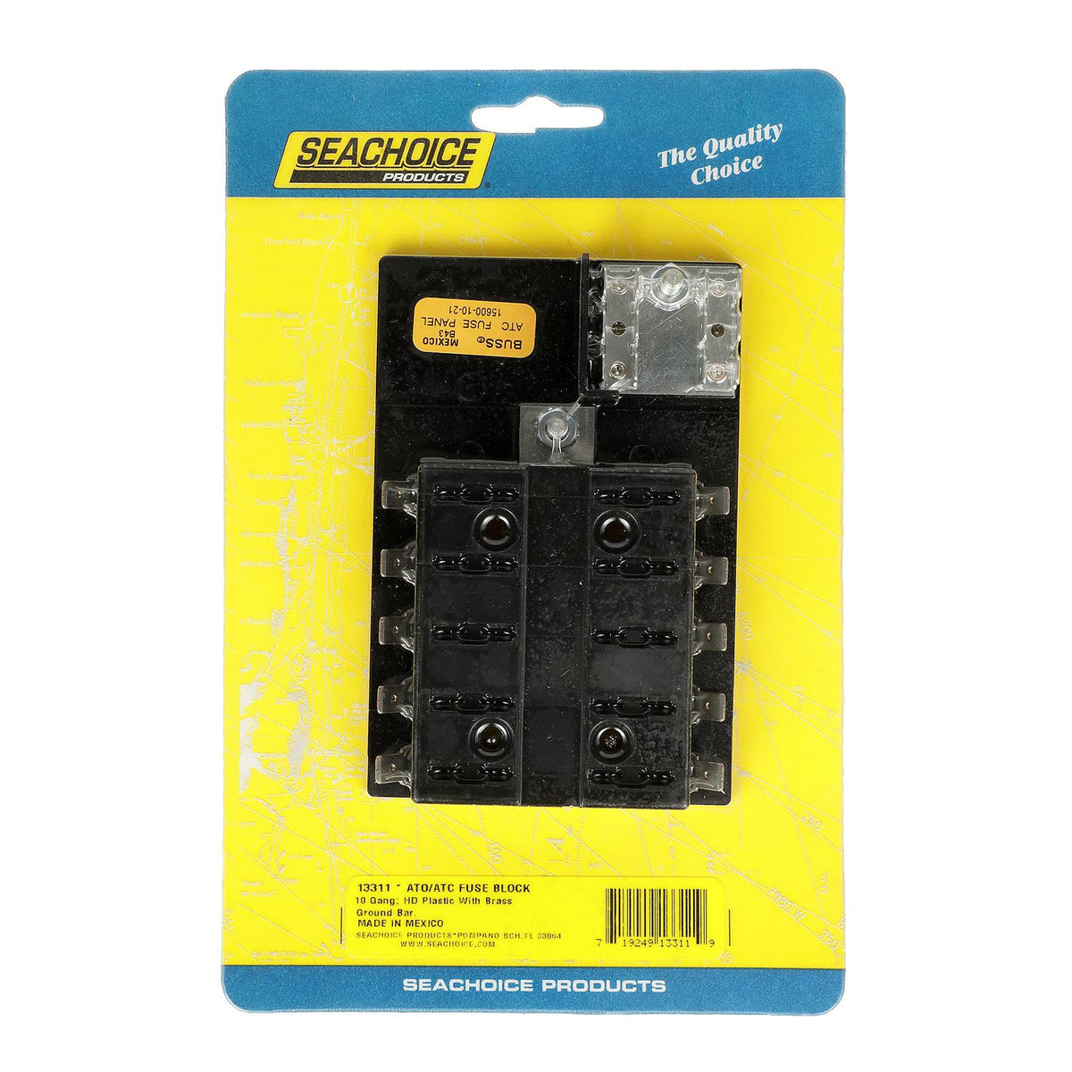 Fuse Block ATO/ATC, 10 Gang Ground Bar 12V