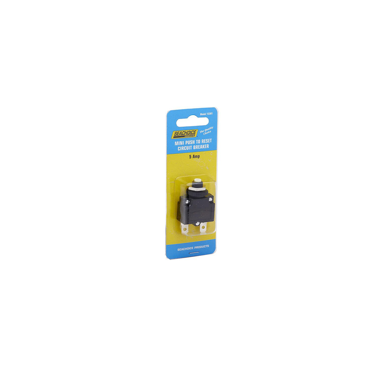 Circuit Breaker, Mini, Push to Reset, 5 Amp