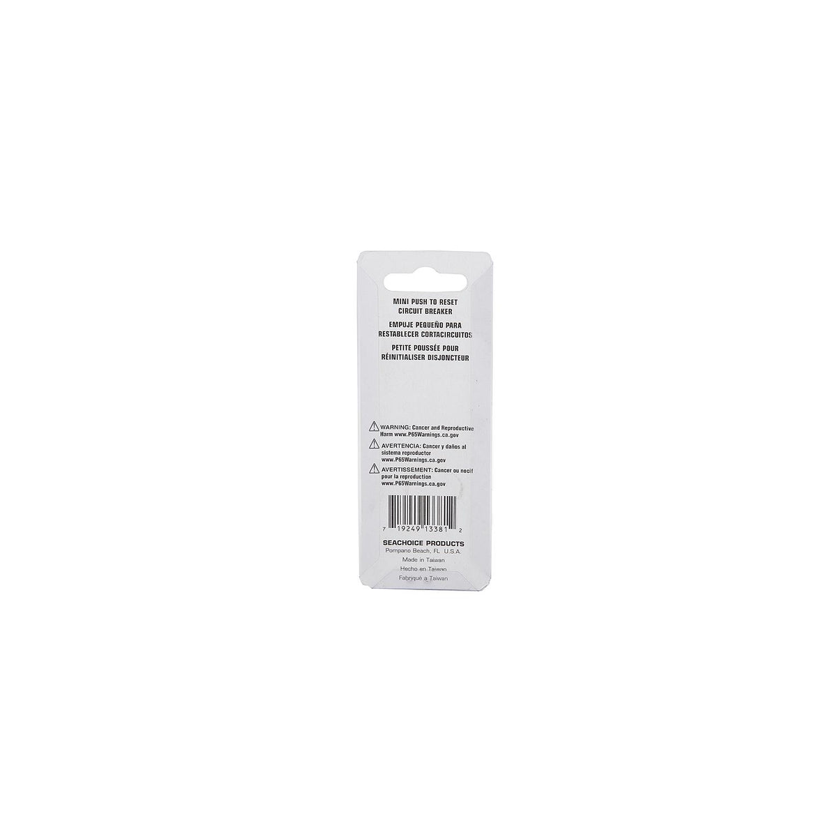 Circuit Breaker, Mini, Push to Reset, 5 Amp