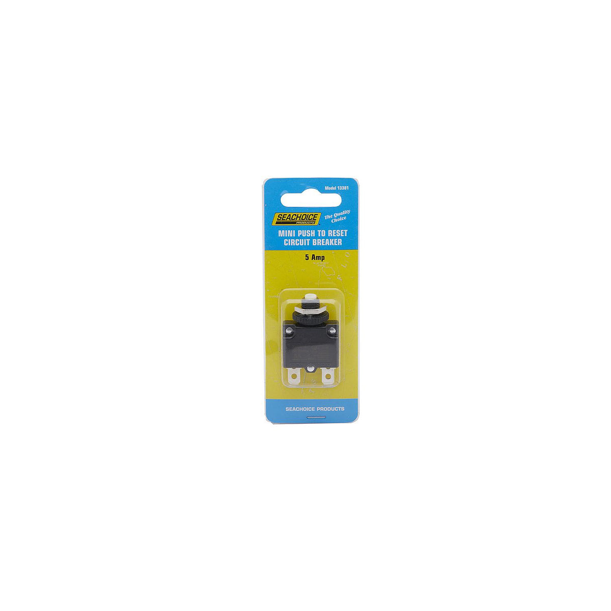 Circuit Breaker, Mini, Push to Reset, 5 Amp