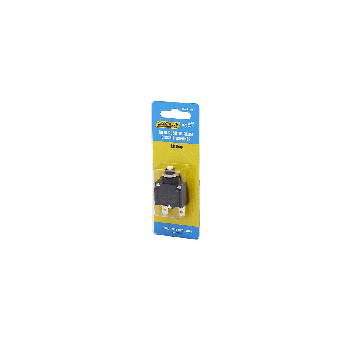 Mini Push to Reset Circuit Breaker, 20 AMP
