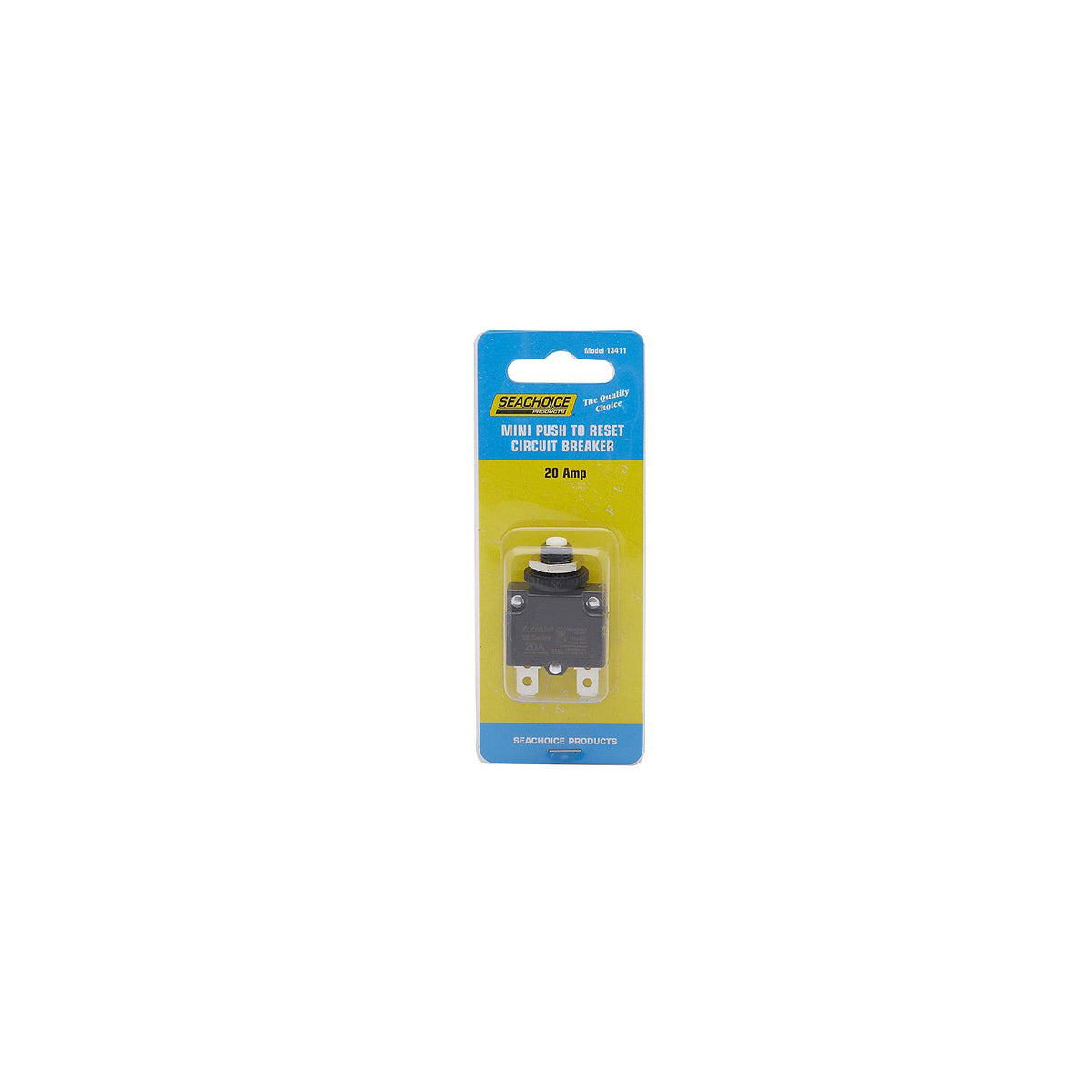 Mini Push to Reset Circuit Breaker, 20 AMP