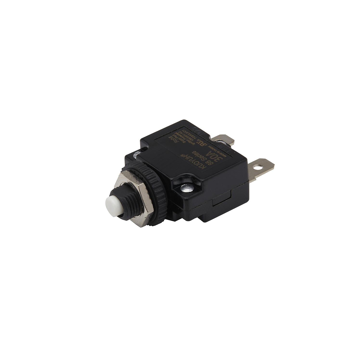 Mini Push to Reset Circuit Breaker, 30 AMP