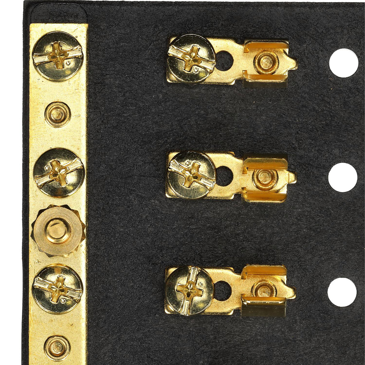 4-Gang Fuse & Terminal Block, Brass Clips & Contacts, SFE 20 Amp of 3AG Fuse