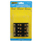 4-Gang Fuse & Terminal Block, Brass Clips & Contacts, SFE 20 Amp of 3AG Fuse