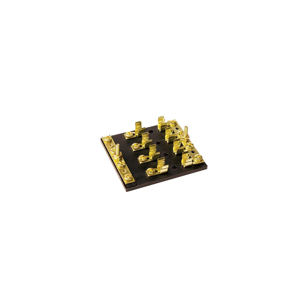 4-Gang Fuse & Terminal Block, Brass Clips & Contacts, SFE 20 Amp of 3AG Fuse