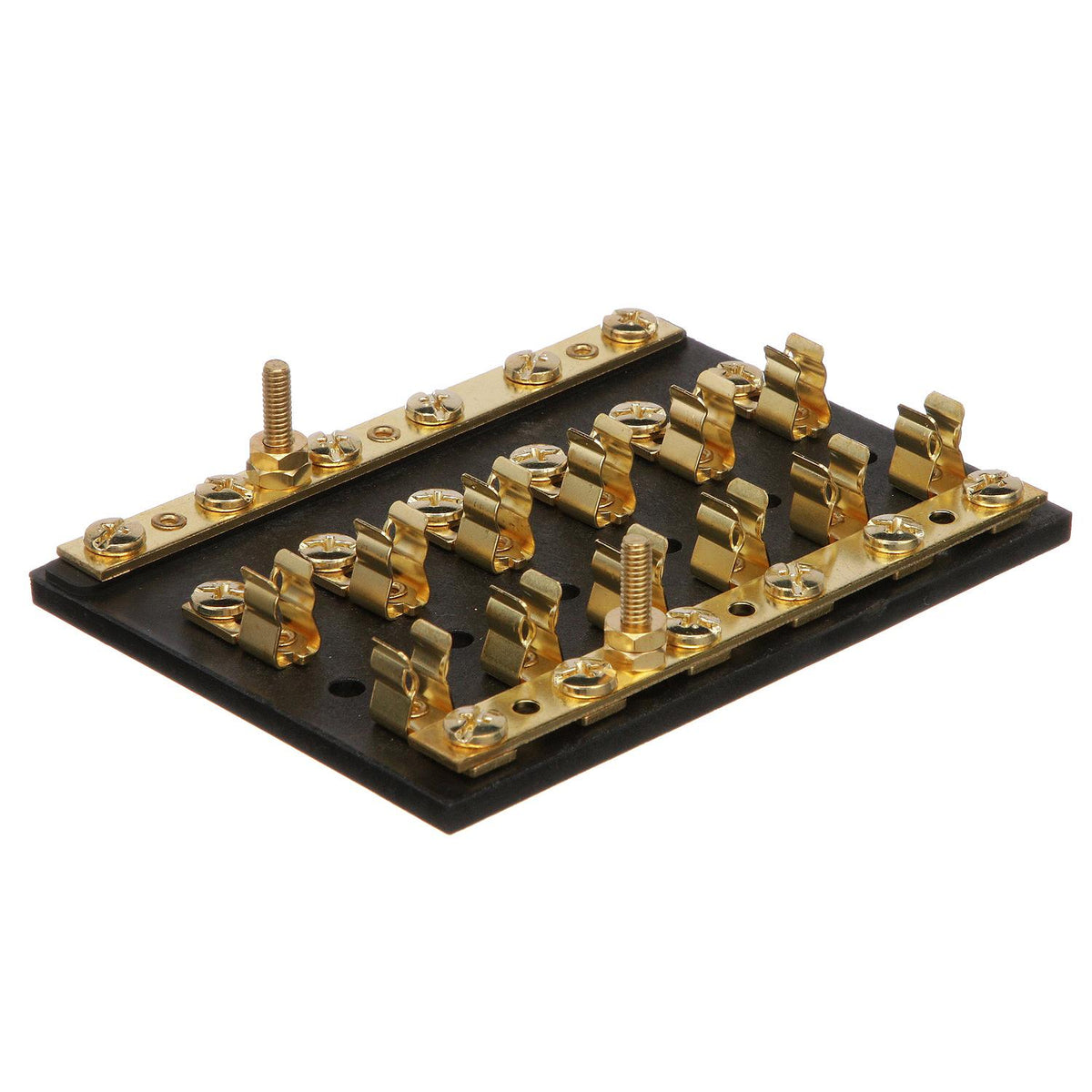 6-Gang Fuse & Terminal Block, Brass Clips & Contacts