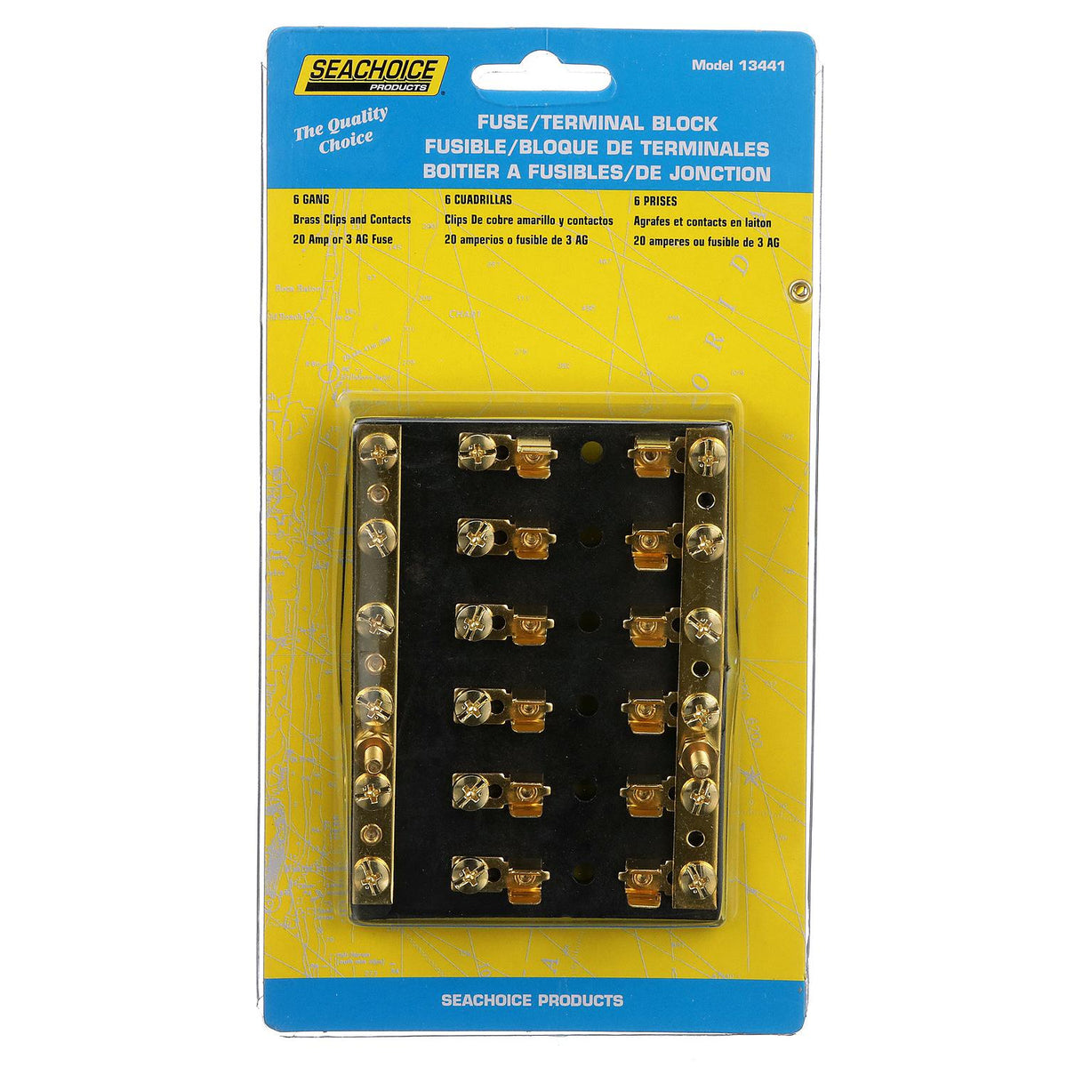 6-Gang Fuse & Terminal Block, Brass Clips & Contacts